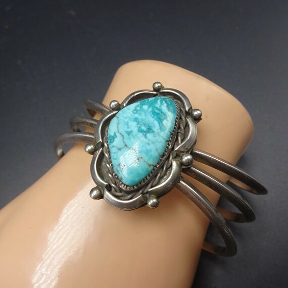 Lovely Vintage 1960s Sterling Silver and TURQUOIS… - image 3