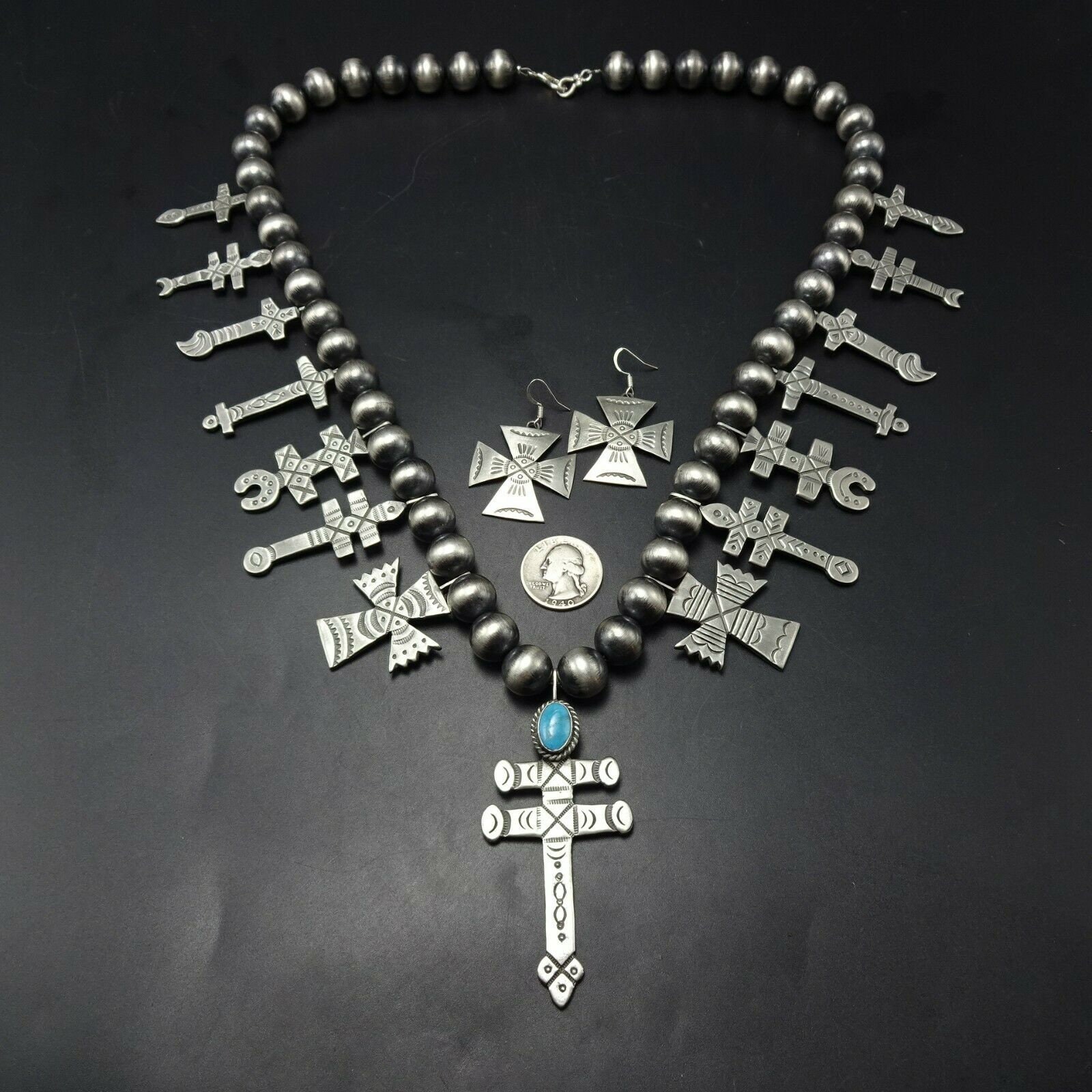 Lorenzo James NAVAJO Stamped Sterling Silver Variety CROSS