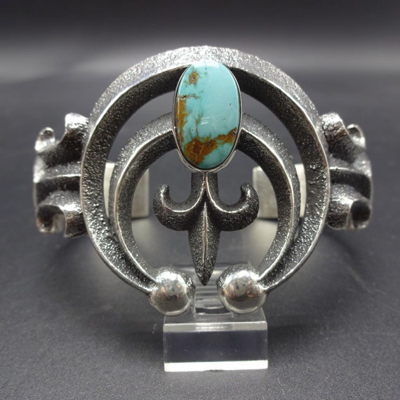One Of The Most Unique Navajo Aaron Anderson **nothern Star** Native American Jewelry Silver Bracelet One Of The Most Unique Navajo Aaron Anderson **nothern Star** Native American Jewelry Silver Bracelet