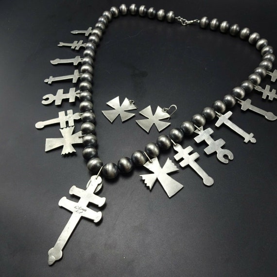 Lorenzo James NAVAJO Stamped Sterling Silver Variety CROSS