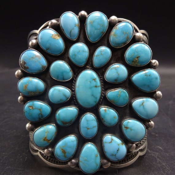 Darr Victor Massive Vintage Native American Navajo Turquoise Bear Sterling Silver Buckle Darr Victor Massive Vintage Native American Navajo Turquoise Bear Sterling Silver Buckle