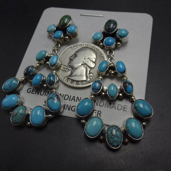 Jones Delgarito NAVAJO Sterling Silver TURQUOISE … - image 8