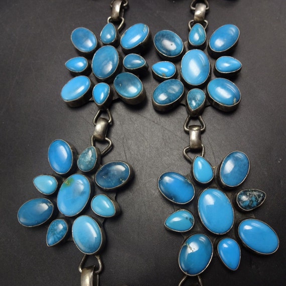 ELLA PETER Navajo Deep Blue Kingman TURQUOISE Clu… - image 9