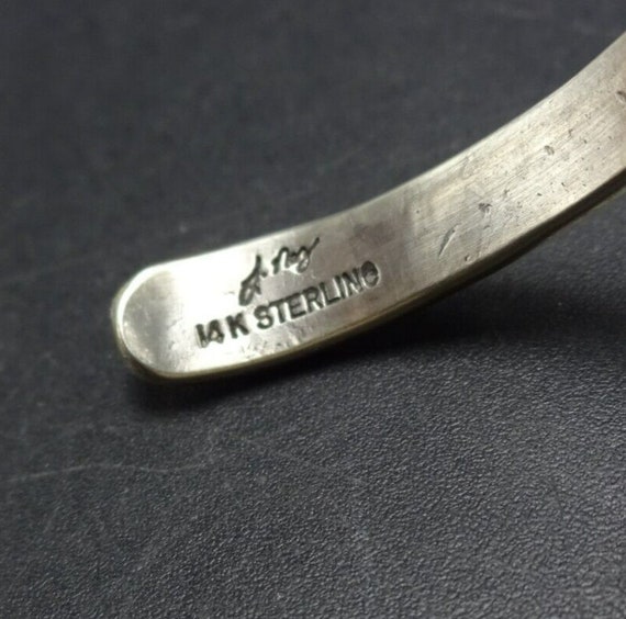 ジュリアン ネズ NAVAJO ナバホ シルバー 14K バングル