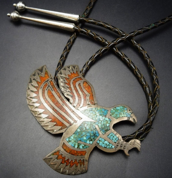 Majestic Native American Navajo Signed Turquoise Coral Sterling Silver Squash Necklace Majestic Native American Navajo Signed Turquoise Coral Sterling Silver Squash Necklace