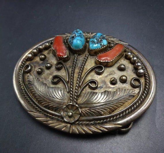 Elaborate Vintage Native American Navajo Sterling Silver Concho Pin Old Elaborate Vintage Native American Navajo Sterling Silver Concho Pin Old