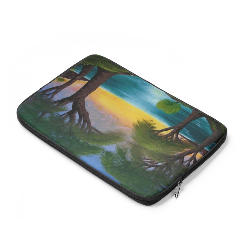 121315 Forest Sunset Cove Zippered Laptop Sleeve