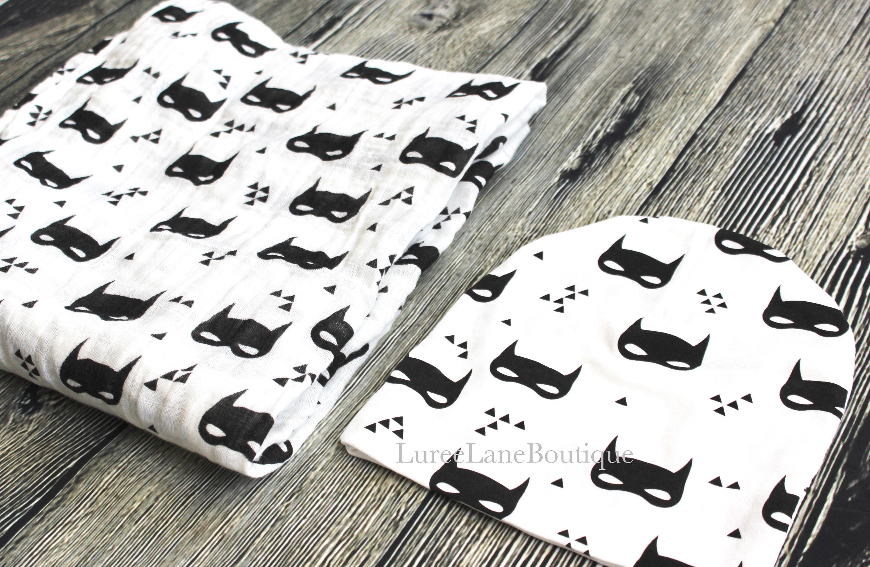 Superhero swaddle set/Superhero baby blanket/Batman swaddle