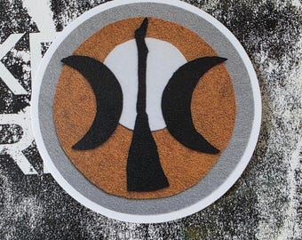 Witches Broom Sticker