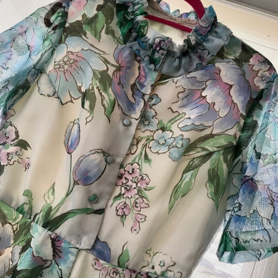 Watercolor Floral Tea Dress