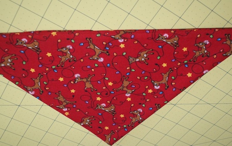 Rudolph The Red Nosed Reindeer tie-on small dog bandana