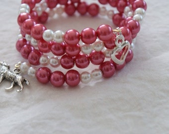 Red and White Memory Bracelet