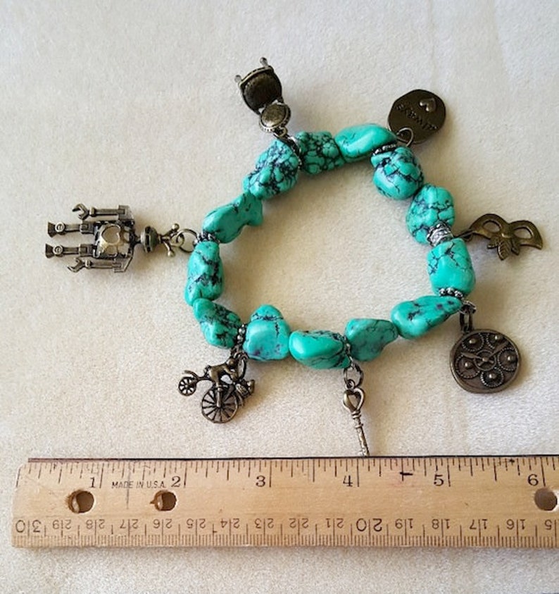 Chunky Howlite Charm Bracelet