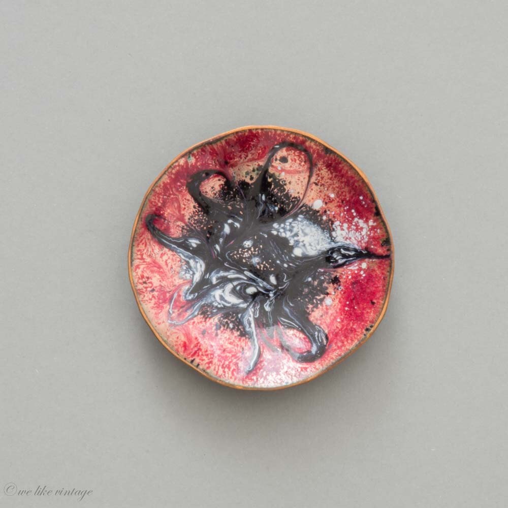 Bol Vintage en Émail Mid Century Modern