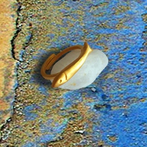 Gold plated «Fish» ring