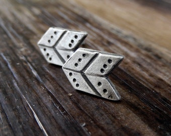 Arrow Silver Earrings, Chevron Silver Ear Studs, Bohemian, hipster jewelry, Handmade Sterling Silver Jewelry, Everyday Wear Small Studs