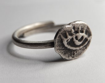 Sterling Silver Evil Eye Ring: Adjustable Boho Style