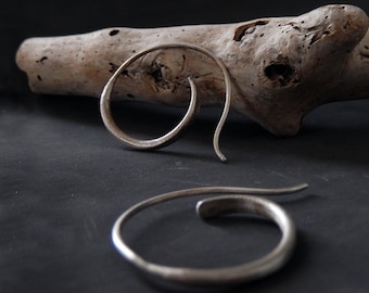 Sterling Silver Spiral Hoop Earrings: Modern Statement Jewelry