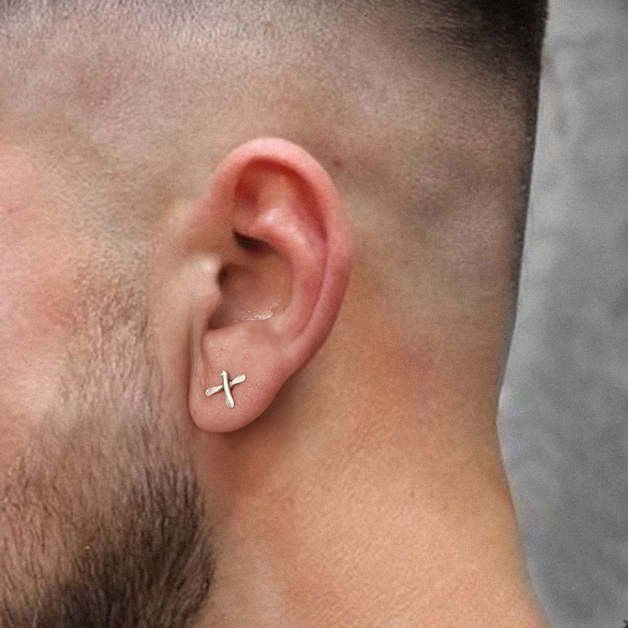 Sterling Silver X Stud Earrings: Geometric Unisex Jewelry - Etsy