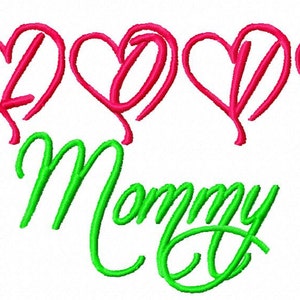 Muttertag-Stickerei Design... Ich liebe Mami...Stickerei sagen in 4 x 4, 5 x 7 6 x 10 Hoo Instant Download