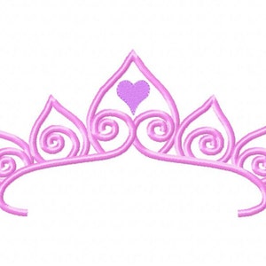 Princess Crown Embroidery Design Tiara Embroidery Fill  Machiene Embroidery  4x4 5x7 6x10 In the hoop Instant Download
