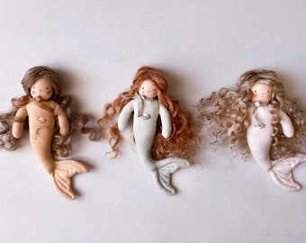 Waldorf Doll Sewing Pattern PDF + Video Tutorial - Little Mermaid - Cloth doll - Oak doll - Handmade gift idea - DIY gift - Lilalune