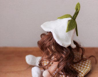 Doll Bell flower hat - Video tutorial + Sewing pattern PDF - Doll clothes pattern - Waldorf doll clothes - DIY - Handmade