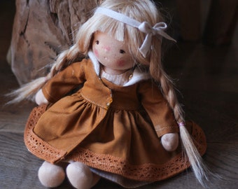 Doll Wrap dress - Video tutorial + Sewing pattern PDF - Doll clothes pattern - Waldorf doll clothes - DIY - Handmade