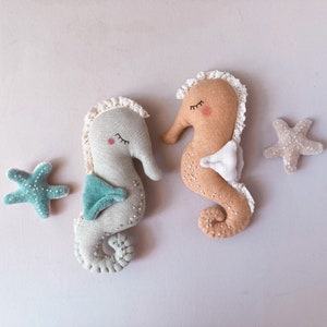 Seahorse and Starfish sewing pattern PDF - video tutorial - stuffed animal