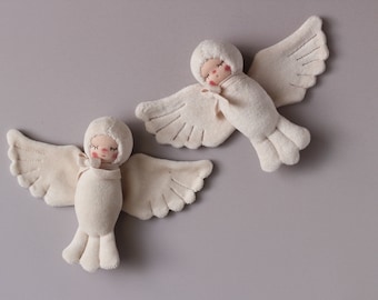 Waldorf Doll Sewing Pattern PDF + Video Tutorial - Dove - Bird doll - Stuffed animal toy - Handmade gift idea - DIY gift - Lilalune