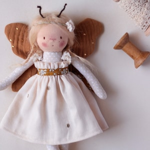 Waldorf Doll Sewing Pattern PDF + Video Tutorial Butterfly - Fairy doll- Ooak doll - Soft doll - Handmadegift idea - DIY gift - Lilalune