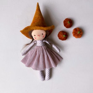 Doll Witch outfit - Video tutorial + Sewing pattern PDF - Doll clothes pattern - Waldorf doll clothes - DIY - Handmade