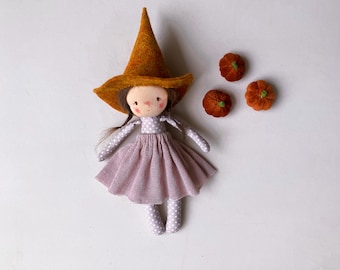 Doll Witch outfit - Video tutorial + Sewing pattern PDF - Doll clothes pattern - Waldorf doll clothes - DIY - Handmade