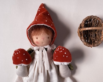 Doll Bonnet Video tutorial + Sewing PDF pattern - Doll clothes pattern -  Waldorf doll clothes - DIY - Handmade