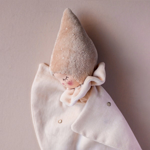 Gnome lovey sewing pattern PDF - video tutorial - Waldorf doll