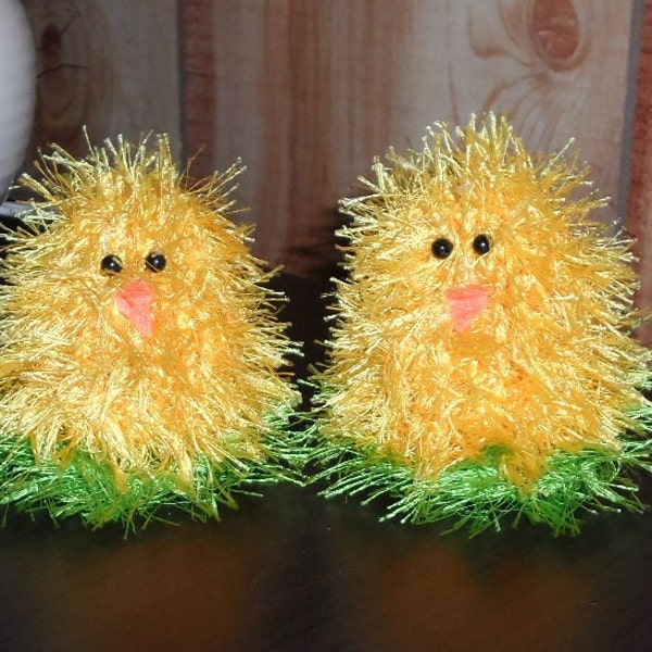 Set of 2 Fuzzy Chick Easter Egg Cozies- Egg Cozy- Easter Egg Covers - 3 Colors Choices