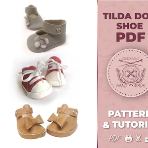 A set of doll shoe patterns - Instant Download Sewing Pattern