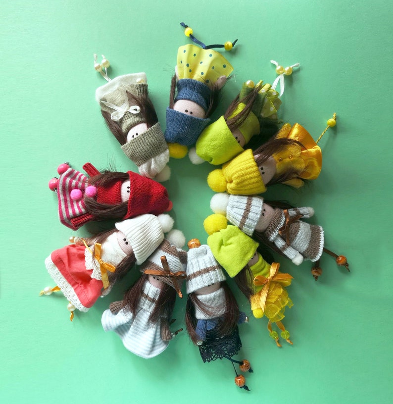 rag doll cloth doll personalized brooch cute tilda doll brooch custom jewelry soft doll sigitadolls Miniature doll brooch tiny doll