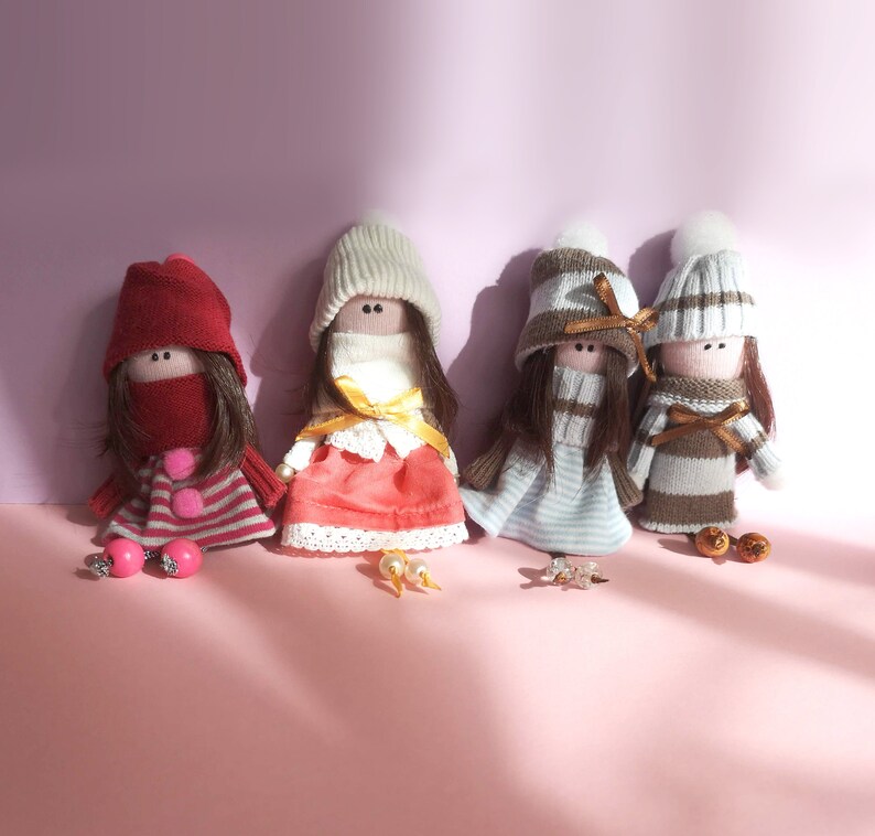 rag doll cloth doll personalized brooch cute tilda doll brooch custom jewelry soft doll sigitadolls Miniature doll brooch tiny doll