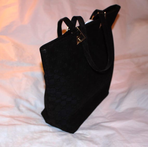 Authentic Reduced GUCCI GG Pattern Canvas Tote Ba… - image 3