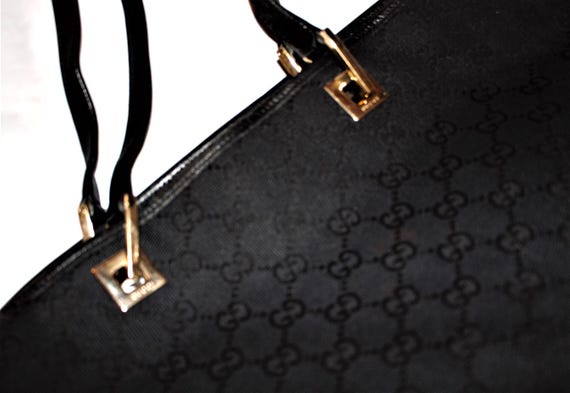 Authentic Reduced GUCCI GG Pattern Canvas Tote Ba… - image 7