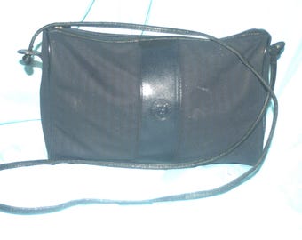 Authentic Vintage Fendi Pequin Striped Dark Blue and Black Cross Body decent vintage condition. Free Shippiñg