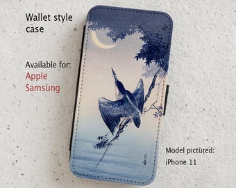 iPhone Case (all current models) - Japanese Woodblock Illustration - Kingfisher - Wallet flip case - SamsungGalaxy S20 - S23