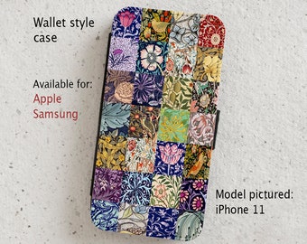 iPhone Case - William Morris - Floral - Patchwork - Mobile - Wallet flip case - SamsungGalaxy S20 - S23 PLUS