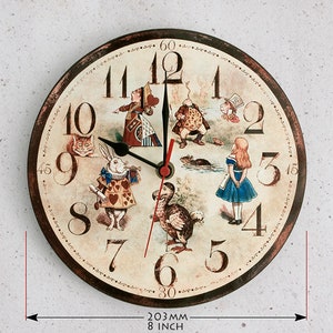 Quartz Wall Clock  - Alice in Wonderland characters