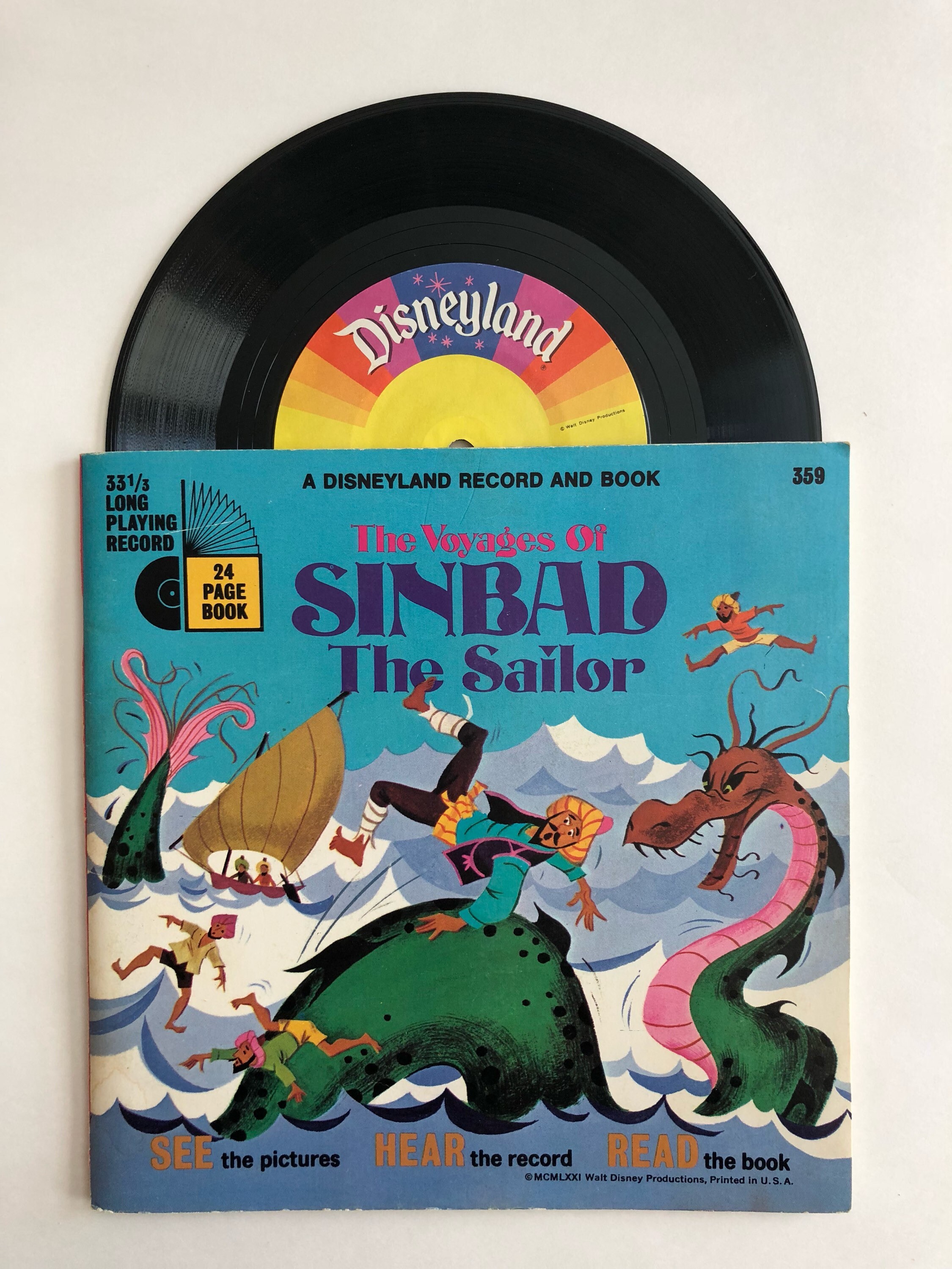 The Voyages Of Sinbad The Sailor 1971 Story Book And Record Etsy