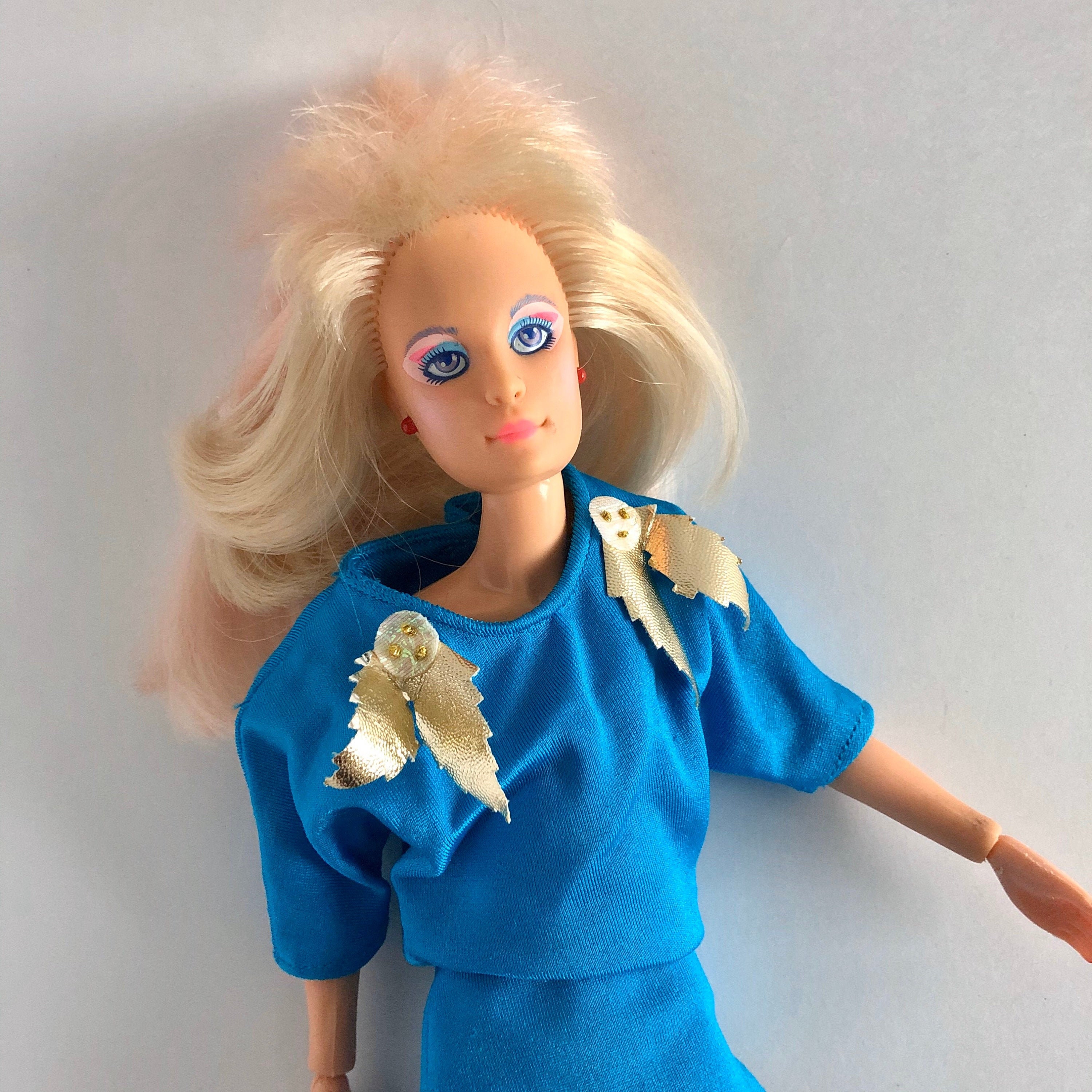 1985 Jem Doll With Dancin The Night Away Blue Dress Stage Etsy