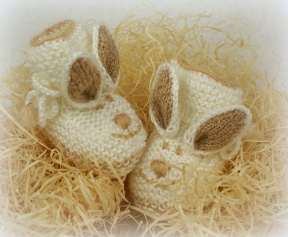 ivory baby booties