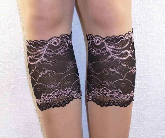 Stretch Lace soft boot cuffs Lace leg warmers Black boot topper Womens lace boot cuffs Lace boot cuff lace boot sock