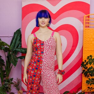 Relaxed Fit Jumpsuit in Cat and Leopard